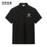 百亿补贴：马克华菲 2024夏季新款花卉刺绣短袖POLO衫上衣T恤男