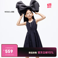 little MO&Co.little moco童装24夏女童甜酷黑色无袖背心连衣裙KBD2DRS011 黑色 150/72