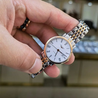 LONGINES 浪琴 瑞士博雅时尚镶钻日历钢带机械女手表L4.310.4.12.6