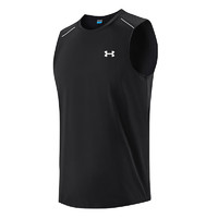 安德玛 UA VIP冰丝运动背心男夏季跑步训练健身装备速干衣无袖T恤背心冰感 黑色 XL