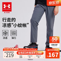 安德玛（Under Armour）城市光轨凉感梭织长裤 242108619 深灰色 160cm