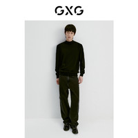 GXG 男装商场同款费尔岛系列黑色高领毛衫2022年冬季新品