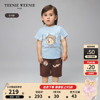 Teenie Weenie Kids小熊童装24夏季男宝宝字母印花运动裤子 棕色 120cm