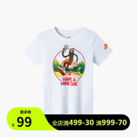 NIKE 耐克 童装 儿童短袖T恤 纯白色 110S(4)