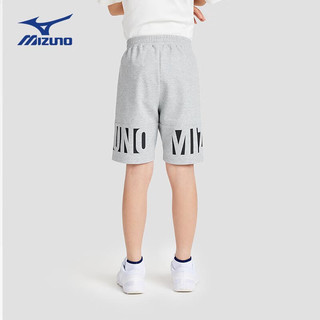 美津浓（MIZUNO）Mizuno儿童短裤夏季运动舒适透气户外男中大童针织裤子  160cm(160cm) (身高155cm- 花灰色