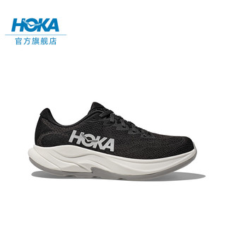 HOKA ONE ONE男女款夏季林康4公路跑步鞋RINCON 4减震防滑透气 黑色/白色-男（宽版） 42.5