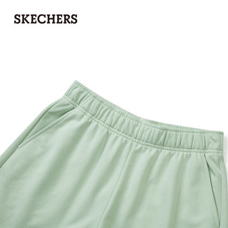 斯凯奇（Skechers）夏季女子梭织短裤宽松休闲裤L224W074 百合绿/0215 2XL