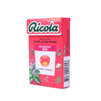 Ricola 利口乐 瑞士进口零食呵护润喉糖蔓越莓护嗓润喉盒装40g