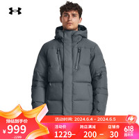 安德玛 UNDERARMOUR）秋冬ColdGear男子短款训练运动羽绒服1378830 灰色002 L