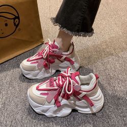 莫诗尼老爹鞋女ins超火厚度小个子女鞋秋季百搭休闲鞋黑色37