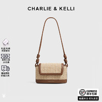 CHARLIE&KELLI CK品牌包包女包2024年新款小方包挂绳编织单肩斜挎包生日礼物女 综合色
