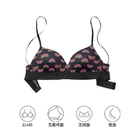 VICTORIA'S SECRET PINK Logo下围舒适文胸光面无痕内衣女休闲简约胸罩 57T