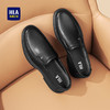 HLA 海澜之家 皮鞋男士软底舒适套脚皮鞋中年爸爸鞋HAAPXM1DAL069 黑色42