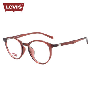 李维斯（Levi's）眼镜框男女款圆框休闲远近视光学眼镜架LV7142/F 900透明色 49mm