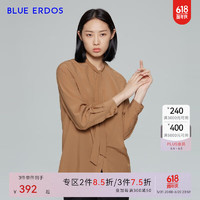 BLUE ERDOS 女装春夏设计感通勤气质纯色舒适女上衣衬衫 胡桃 170/88A/L