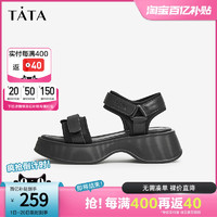 TATA 他她 奥莱厚底凉鞋女魔术贴运动凉鞋百搭春季夏季新款GBL01BL3