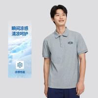 SKECHERS 斯凯奇 珠地棉凉感翻领polo衫男运动polot恤男