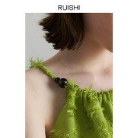 RUISHI芮时 流苏氛围抽绳上衣新中式吊带连衣裙半裙女夏