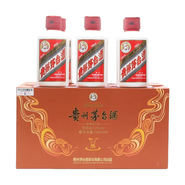 MOUTAI 茅台53%vol 100ml*6 贵州茅台酒（i茅台）礼盒套装（2024