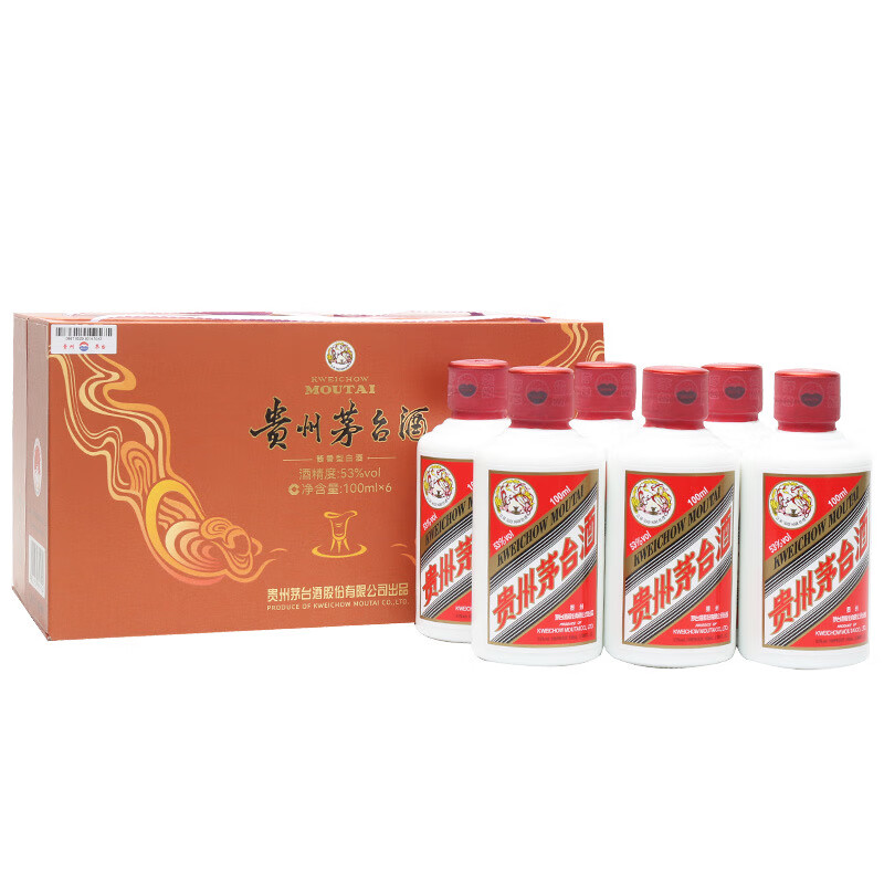 MOUTAI 茅台53%vol 100ml*6 贵州茅台酒（i茅台）礼盒套装（2024
