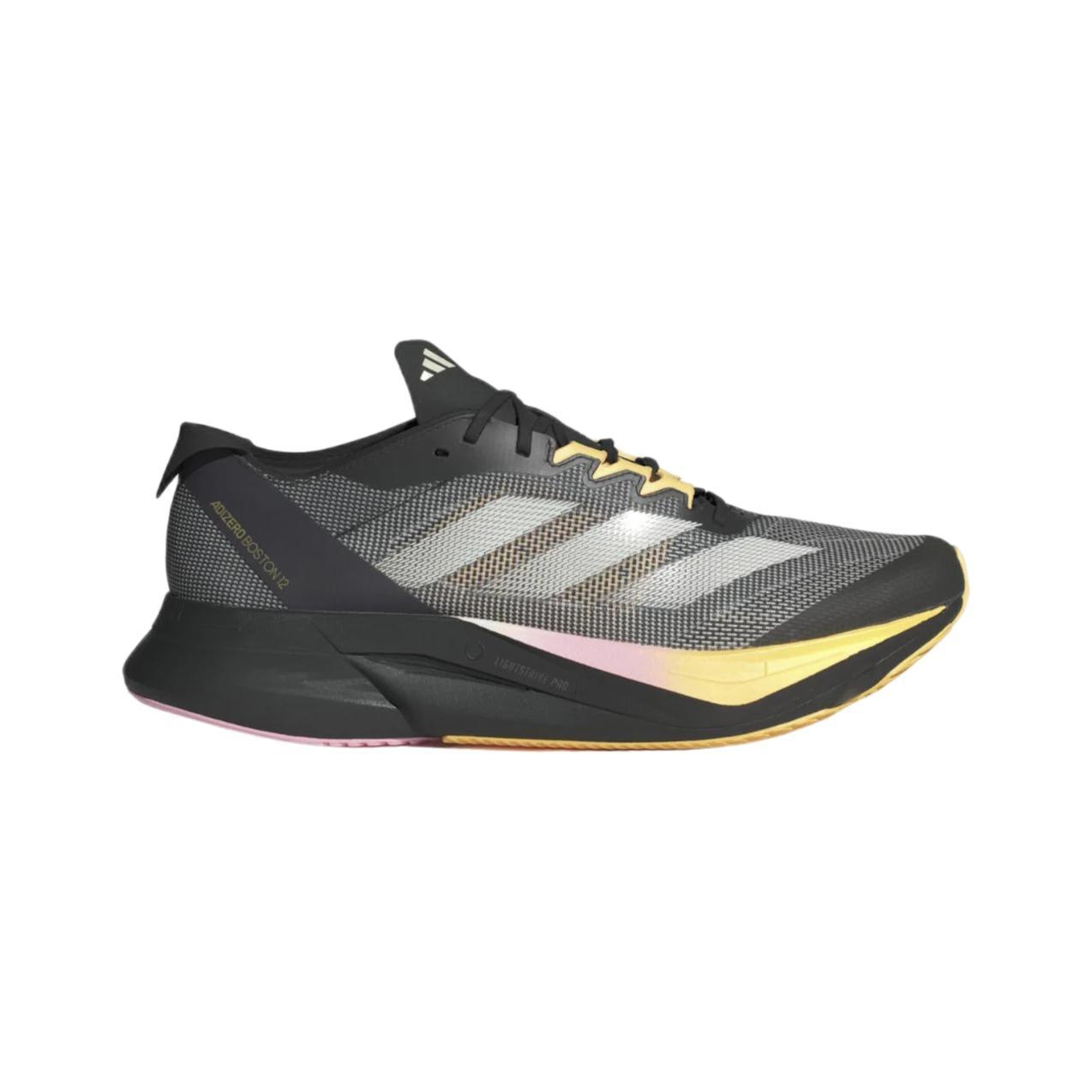 adidas 阿迪达斯 Adizero Boston 12 训练备赛马拉松男子跑鞋 IF9212 黑色/灰色/橙色 40.5
