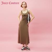 Juicy Couture 橘滋 长岛冰茶Logo立体印花修身背心连衣裙