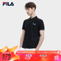 FILA 斐乐男子短袖POLO衫2024夏季时尚简约T恤商务翻领男装上衣