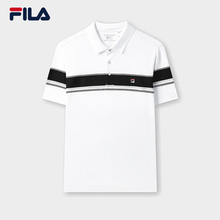 FILA 斐乐男子短袖POLO衫简约翻领商务休闲T 180/100A/XL