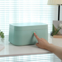 神指宝盒（PRIVATE BOX）指纹首饰盒收纳盒高档精致黄金珠宝多层大容量项链手镯带锁首饰箱 初夏薄荷（淡绿） 高配