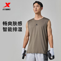 XTEP 特步 速干无袖T恤男2024夏季美式肌肉健身弹力短袖运动跑步背心
