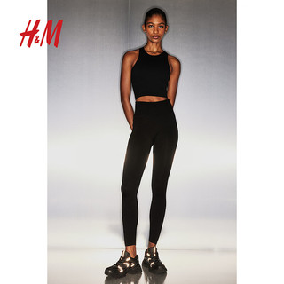 H&M 【MOVE DryMove™】女士运动内衣透气中支撑背心SL1143646 黑色 XS