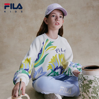 FILA【莫代尔纤维】斐乐童装2024春中大童女童休闲舒适卫衣潮 165