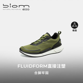 爱步（ECCO）BIOM2.2跑步鞋男鞋 2024年春季运动鞋男透气训练 健步830754 橡果绿/黑色83075460924 45