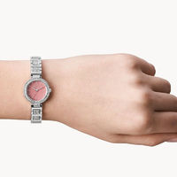 FOSSIL 化石 女士 腕表手表 镶钻 迷你mini 石英表小表盘钢带