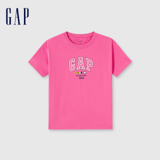 Gap 女士精梳棉字母logo短袖T恤 465249 粉红色 L