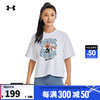 安德玛 UNDERARMOUR）夏季Rose女子宽松训练运动印花短袖T恤1379949 白色100 M