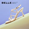 88VIP：BeLLE 百丽 缠绕带法式优雅凉鞋女款夏季新款绑带凉鞋细高跟鞋子3YTB9BL3