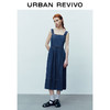 URBAN REVIVO 女都市休闲复古水洗时髦牛仔连衣裙 UWU840061 蓝色 M