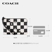 COACH 蔻驰 女士手拿包手腕包零钱包黑白拼色CR813SVA16