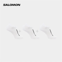 萨洛蒙（Salomon）男女款 户外运动休闲透气舒适跑步长袜子 EVERYDAY LOW 3-PACK 白色 C20869 M