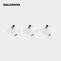 萨洛蒙（Salomon）男女款 户外运动休闲透气舒适短袜子 EVERYDAY ANKLE 3-PACK 白色 C20865 XL