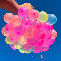 KIDNOAM 快速注水魔术气球颜色混发 3束111个气球装