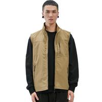 it OP 24男士马甲拉链夹克休闲工装薄款纯色背心外套