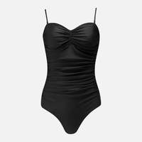 限尺码、今日必买：GANNI 褶皱细节女士泳衣 黑色