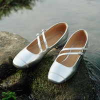BASTO 百思图 24春夏季新款时髦复古法式玛丽珍鞋粗跟圆头女单鞋