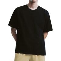 URBAN REVIVO 男装基础纯色舒适棉质圆领短袖T恤UMF440073 正黑 XS