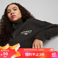 彪马（PUMA）女子 生活系列 针织卫衣 623483-01黑色 亚洲码XL(170/92A) 