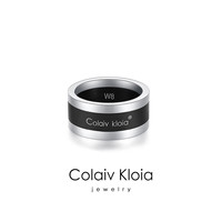 Colaivkloia 银黑戒指男女对戒精钢简约时尚情侣指环520情人节生日礼物送男友 JZ0304银黑戒指