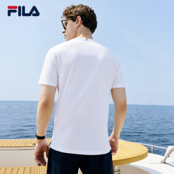 fila斐乐官方男子运动短袖t恤夏简约提花商务抗皱休闲上衣短t男