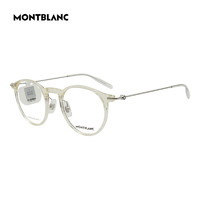 万宝龙（MONTBLANC）近视眼镜框架MB0099O 002+依视路爱赞全晰膜御1.74 002香槟色+银色
